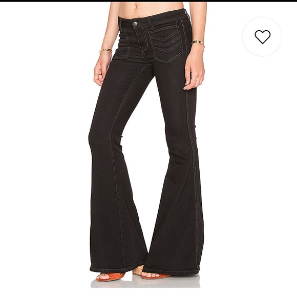 Free People Denim - *on hold* People Black Stella flare jeans